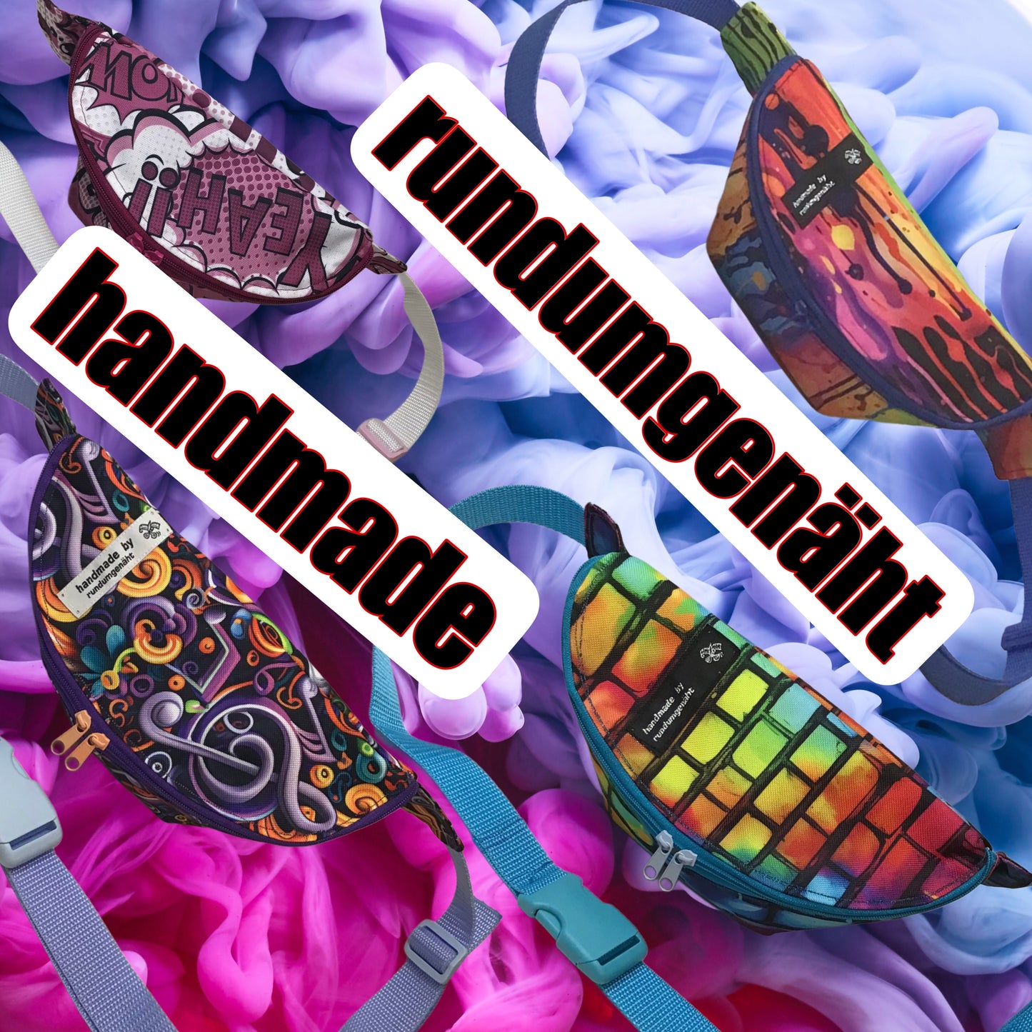 Handgefertigte Bauchtasche wasserabweisend