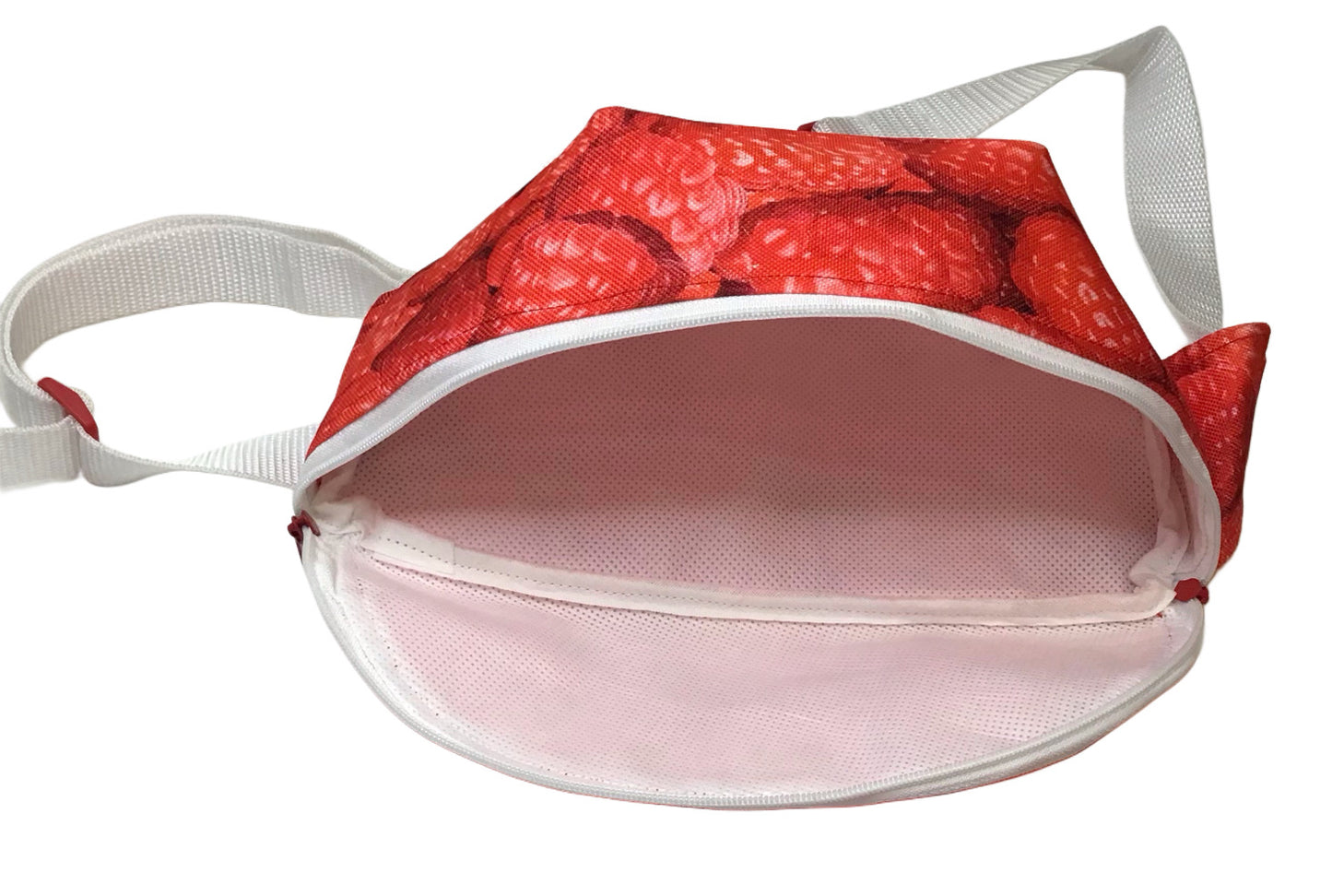 Handgefertigte Bauchtasche Erdbeere