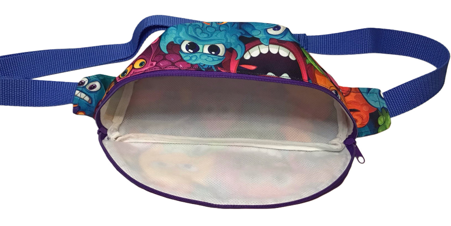 Handgefertigte Bauchtasche aus wasserabweisendem Baumwollstoff