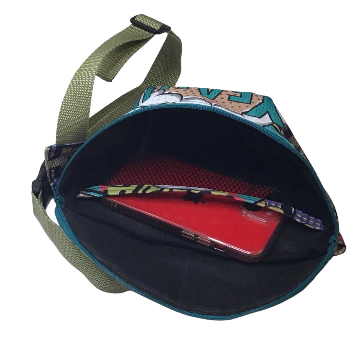 Handgefertigte Bauchtasche Comic