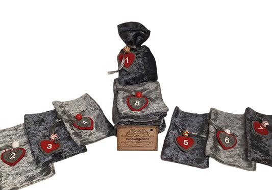 Adventskalender Säckchen Samt
