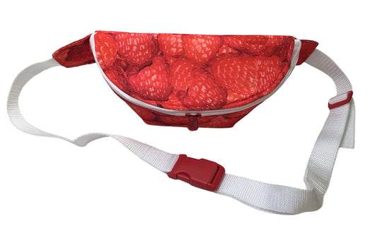Handgefertigte Bauchtasche Erdbeere