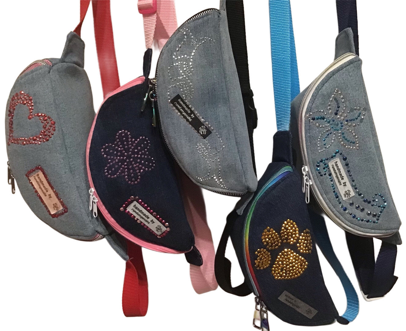 Upcycling Bauchtasche Jeans Unikat