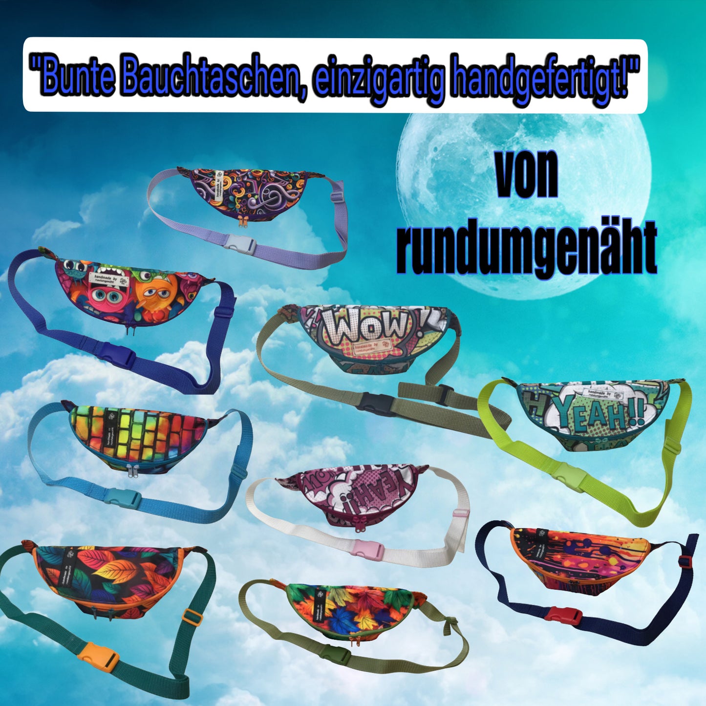 Handgefertigte Bauchtasche
