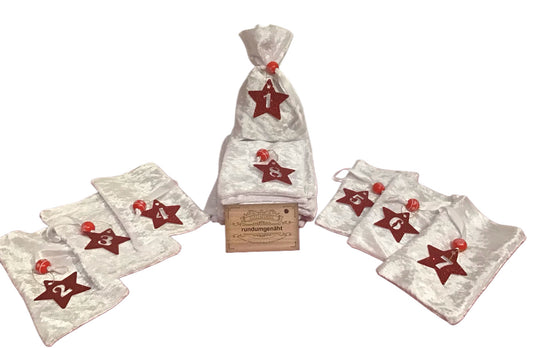 Adventskalender Säckchen Samt