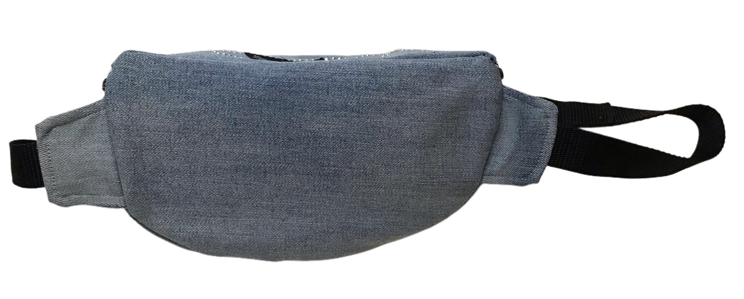 Upcycling Bauchtasche Jeans Unikat