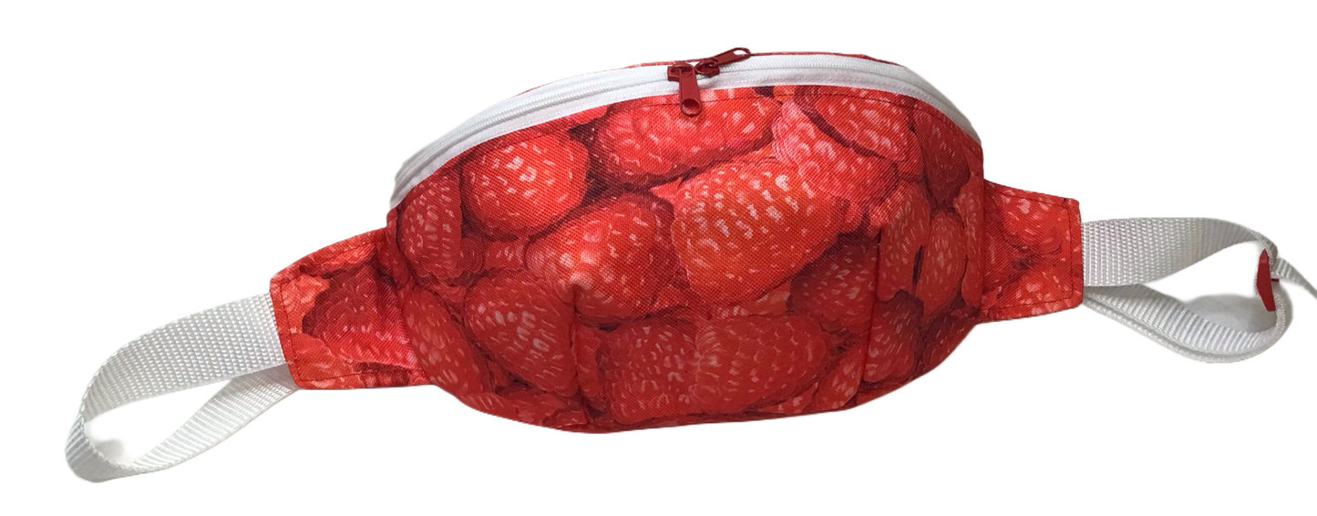 Handgefertigte Bauchtasche Erdbeere