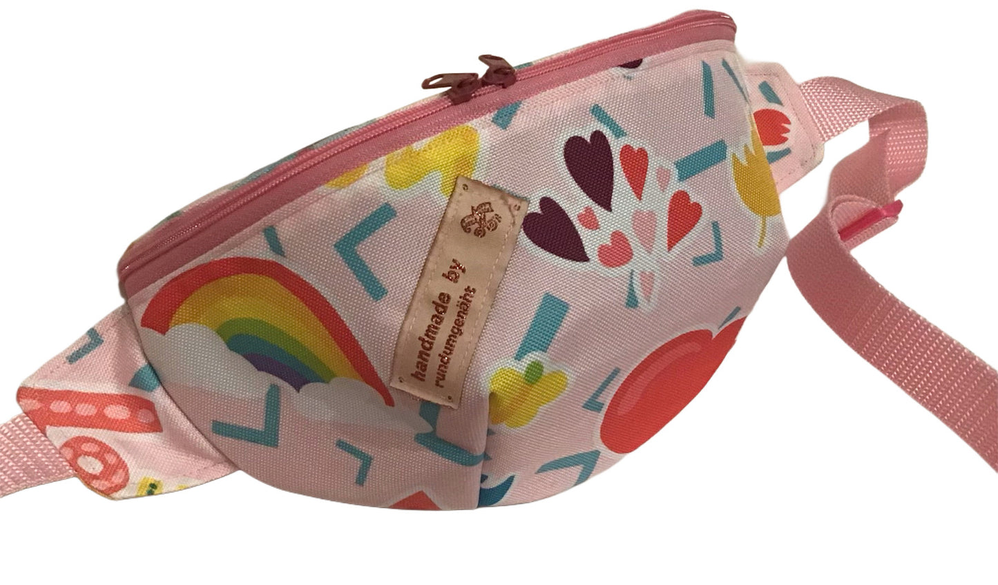 Handgefertigte Bauchtasche slingbag rosa