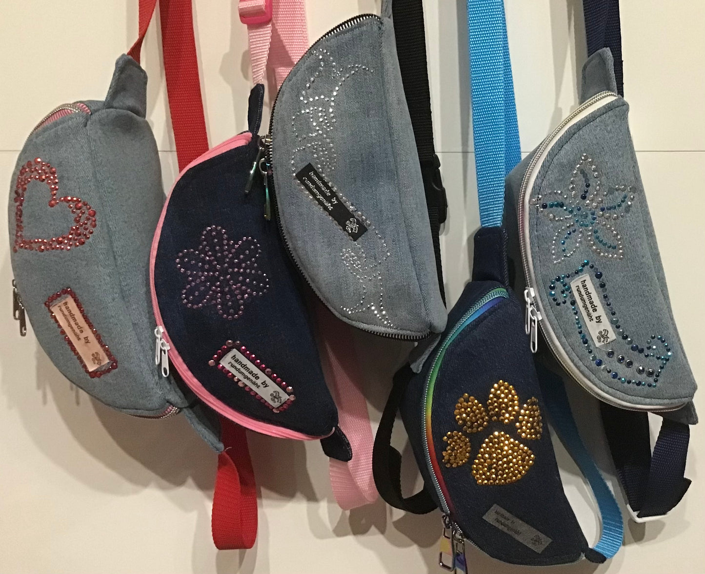 Upcycling Bauchtasche Jeans Unikat