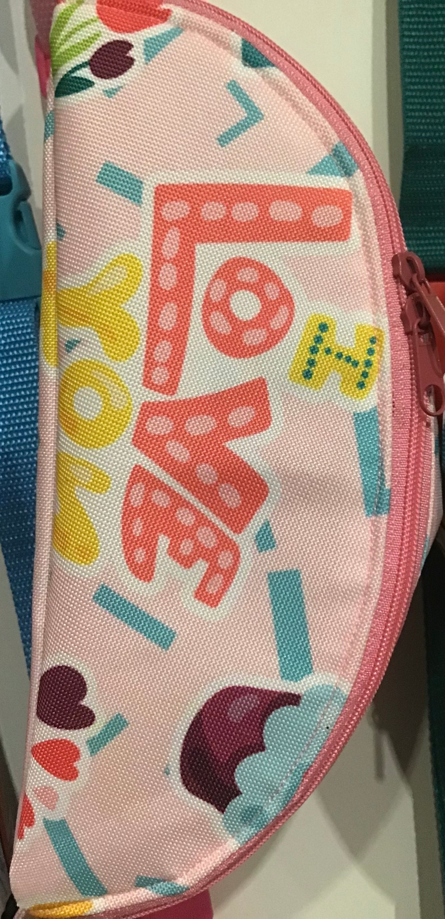 Handgefertigte Bauchtasche slingbag rosa